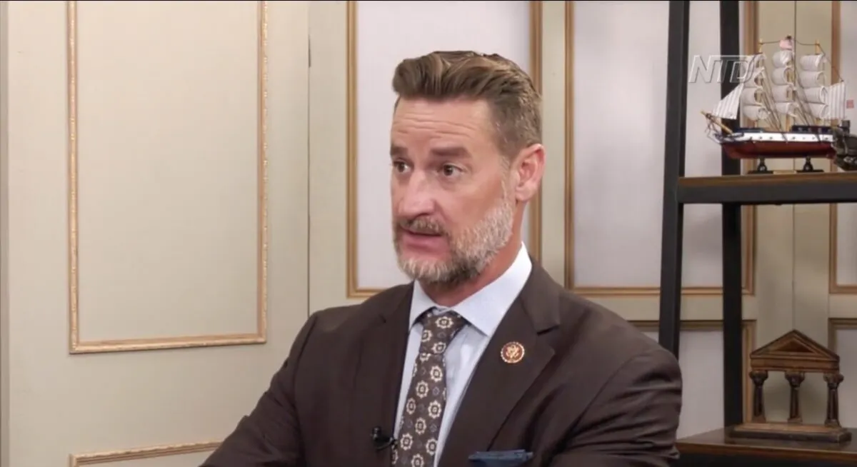 Rep. Greg Steube (R-Fla.) speaks to host Steve Lance from NTD's The Capitol Report in an interview in June 2022. (NTD/Screenshot via The Epoch Times)