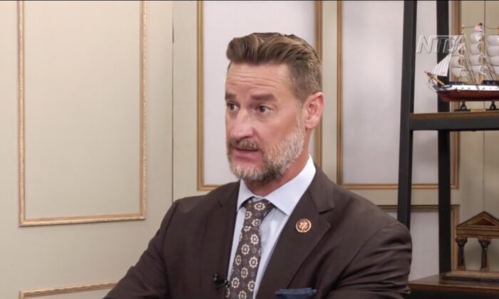 Rep. Greg Steube (R-Fla.) speaks to host Steve Lance from NTD's The Capitol Report in an interview in June 2022. (NTD/Screenshot via The Epoch Times)