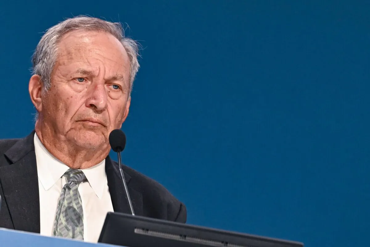 Ex-Treasury Secretary Lawrence Summers during a press conference in Venice, Italy, on July 9, 2021. (Andreas Solaro/AFP via Getty Images)