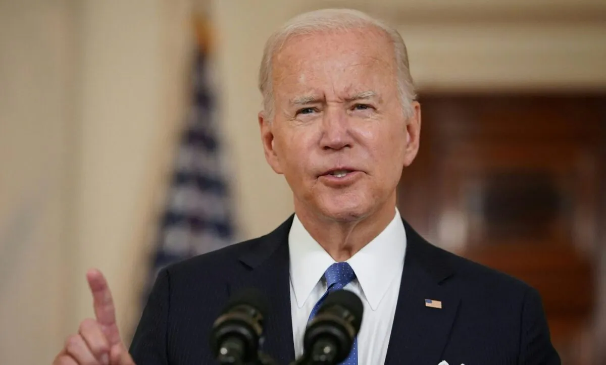 President Joe Biden addresses the nation at the White House following the U.S. Supreme Court's decision to overturn Roe v. Wade, in Washington on June 24, 2022. (Mandel Ngan/AFP via Getty Images)