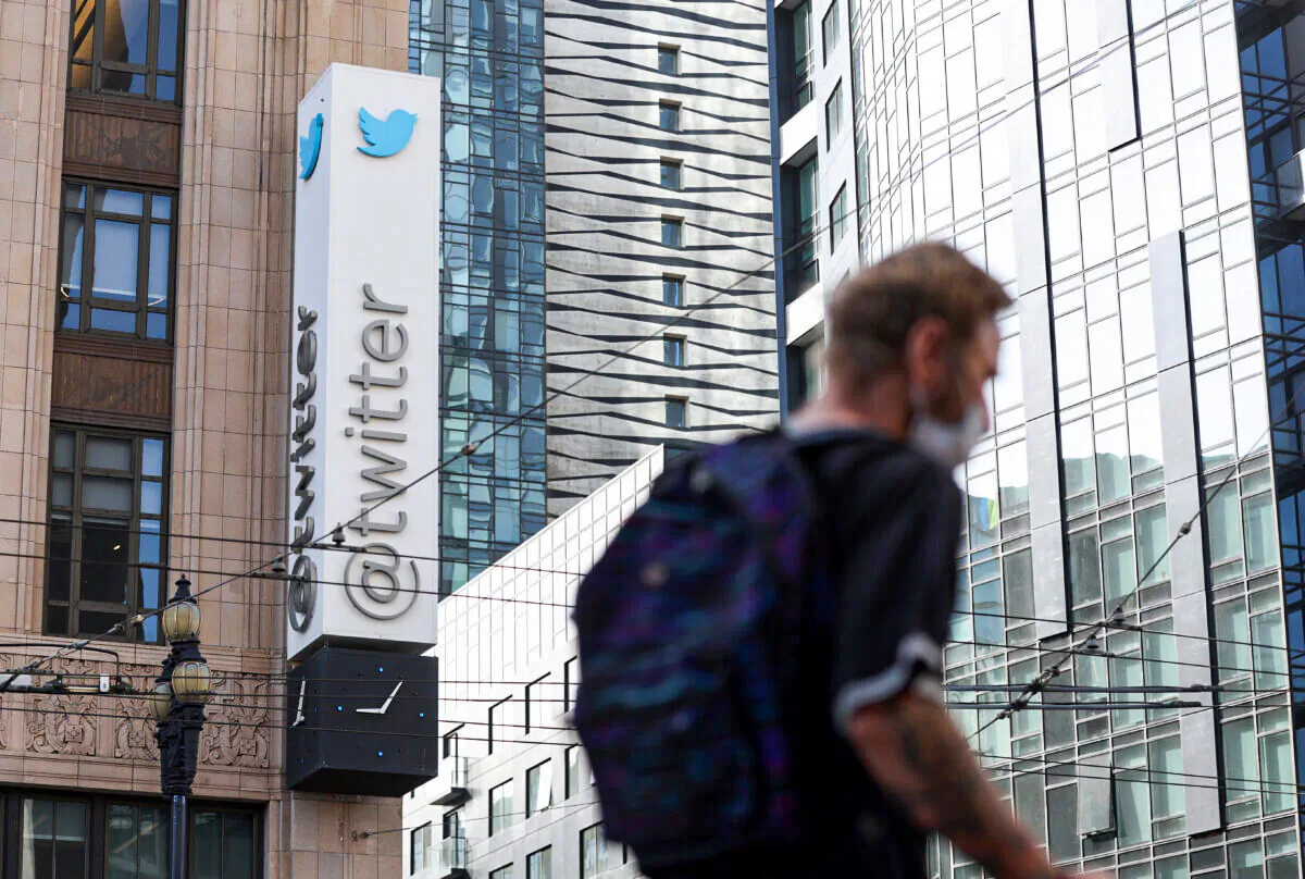 Twitter's headquarters in San Francisco, Calif., on April 27, 2022. (Justin Sullivan/Getty Images)