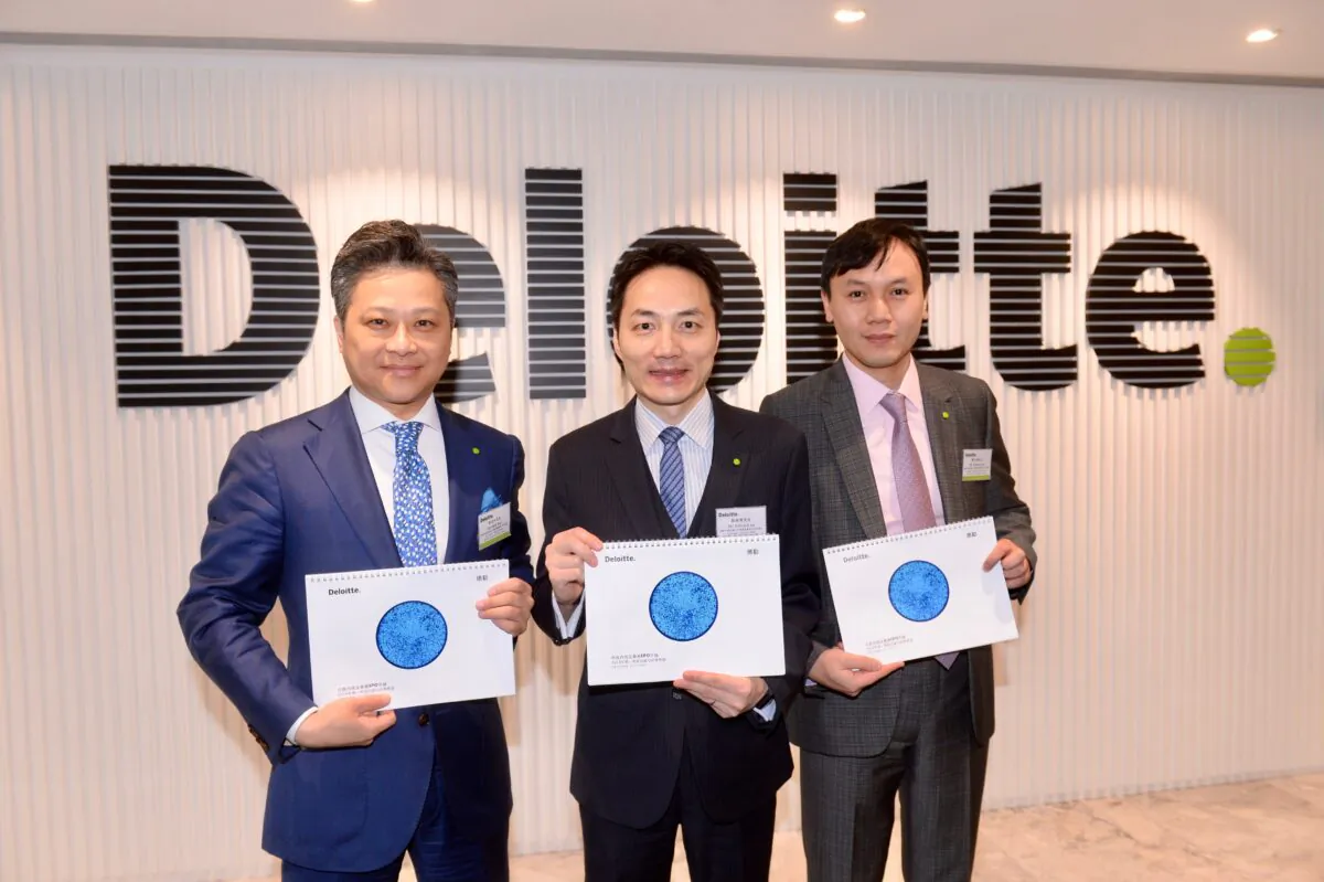 Deloitte indicated at a press conference on June 22, 2022, that in the first half of this year, HKEX ranked ninth in the world in IPO capital raised. File photo. (Song Bi-long/The Epoch Times)