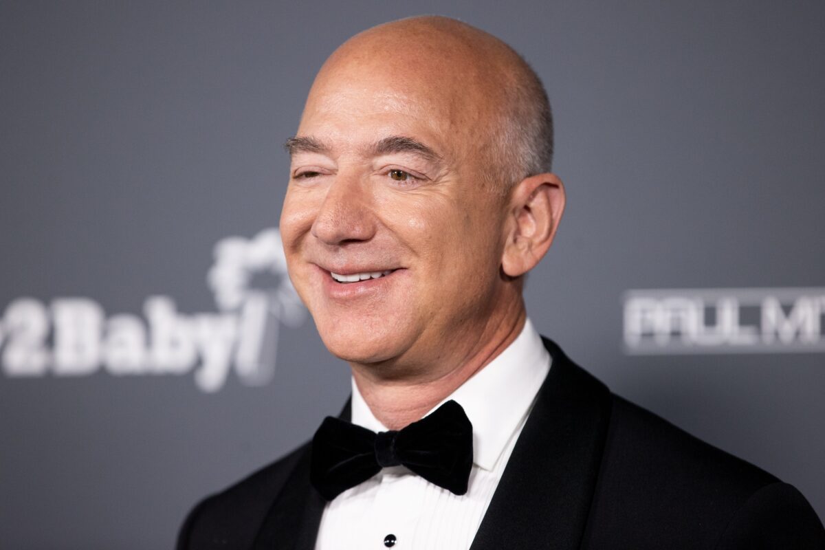 Jeff Bezos attends the Baby2Baby 10-Year Gala presented by Paul Mitchell at Pacific Design Center in West Hollywood, Calif. on Nov. 13, 2021. (Emma McIntyre/Getty Images)