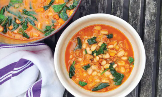Fast White Bean, Chorizo, and Hearty Greens Stew