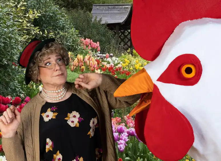 Image promoting "A Fine Feathered Murder: A Miss Marbled Mystery." (Hell in a Handbag Productions)
