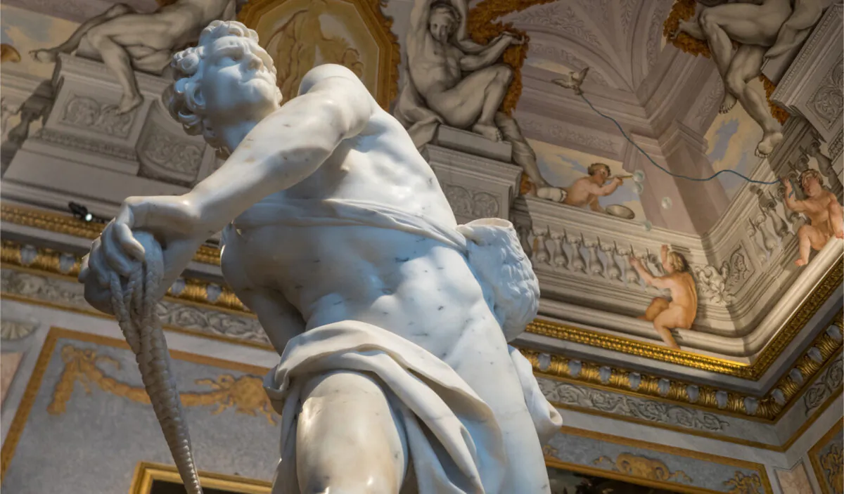 “The David” by Bernini of the Galleria Borghese (Borghese Gallery) in Roma, Lazio, Italy, on Oct. 27, 2019. (silverfox999/Shutterstock)