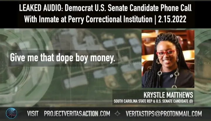South Carolina Rep. Krystle Matthews has been recorded in leaked audio strategizing about illegal fundraising methods. (Courtesy of Project Veritas)