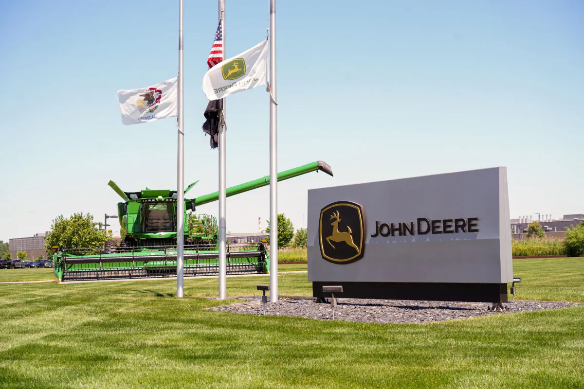 A John Deere facility in Moline, Ill., on June 7, 2022. (Cara Ding/The Epoch Times)