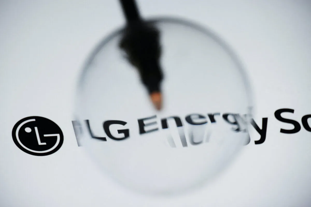 The logo of LG Energy Solution is pictured at its office building in Seoul, South Korea, on Nov. 23, 2021. (Kim Hong-Ji/Reuters)