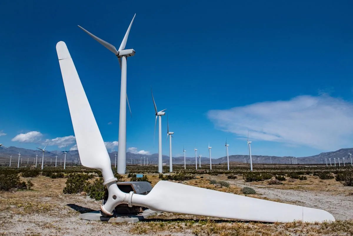 Old, broken wind turbine blade. (Frank Fennema/Adobe Stock)