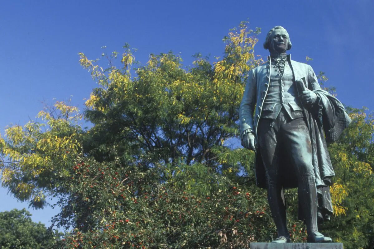 Statue of Alexander Hamilton in Paterson, New Jersey. (Joseph Sohm/ShutterStock)