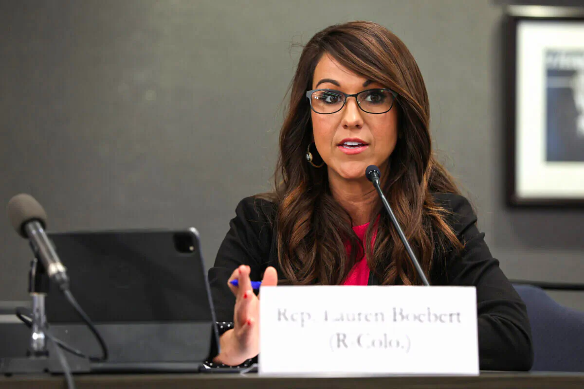 U.S. Rep. Lauren Boebert (R-CO) speaks during a hearing at the Heritage Foundation in Wash., on June 21, 2022. (Alex Wong/Getty Images)