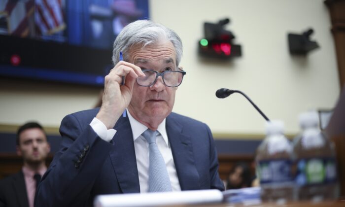 Jerome Powell, Chairman of the Board of Governors of the Federal Reserve System, testifies before the House Committee on Financial Services in Washington on June 23, 2022. (Win McNamee/Getty Images)