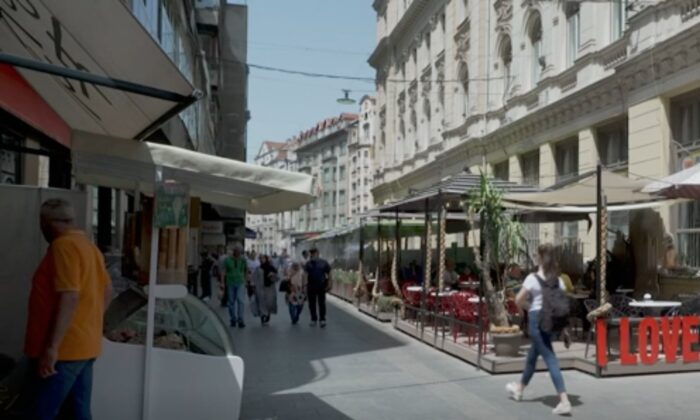 A view of Sarajevo, Bosnia-Herzegovina, on June 29, 2022. (AP/ Screenshot via The Epoch Times)