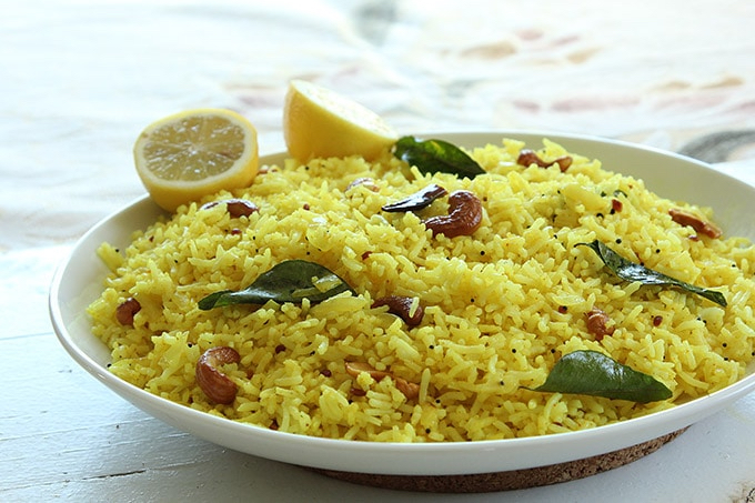 South Indian lemon rice. 