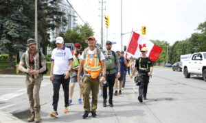 Poilievre Bernier and Sloan Join and Praise Veteran James Topp on Final Day of Cross-Country Trek