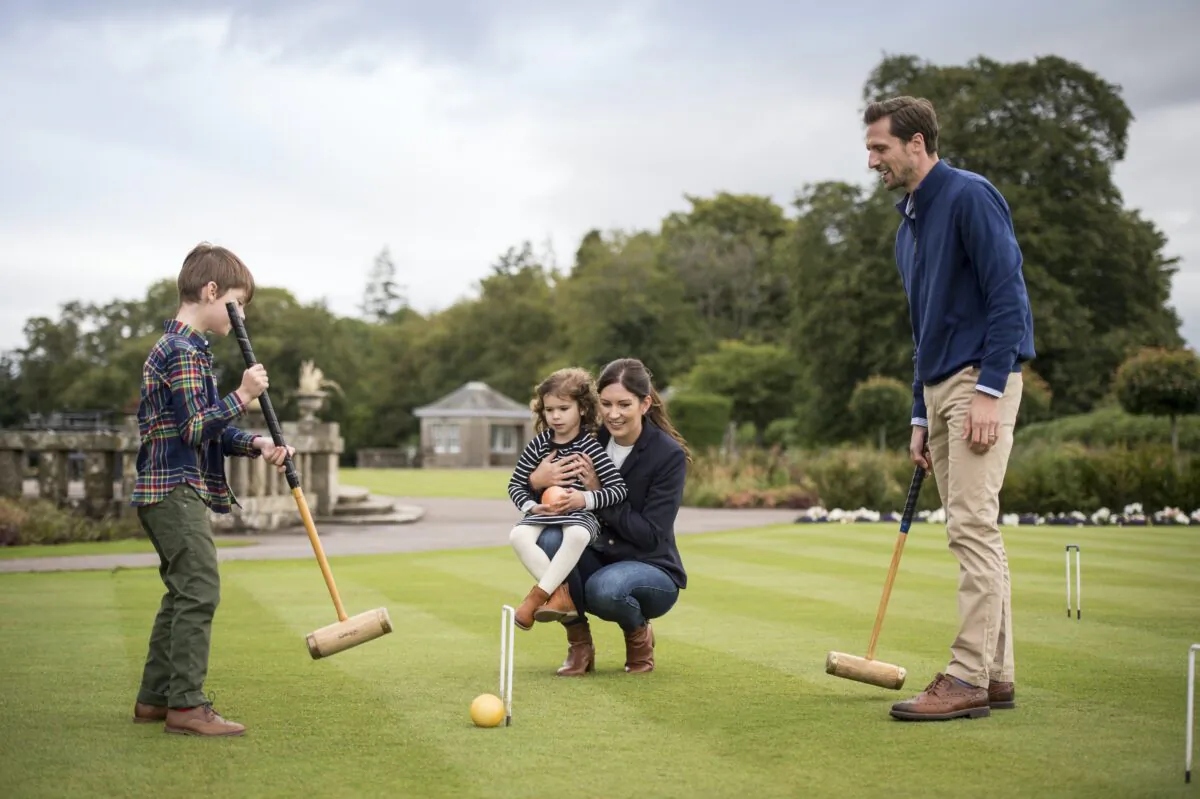 Lawn games are one of the family activities at The Gleneagles Hotel. (Courtesy of The Gleneagles Hotel/TNS)