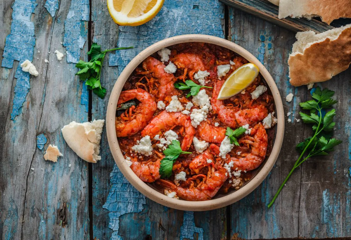 Shrimp Saganaki.  (Konstantin Kopachinsky/Shutterstock)