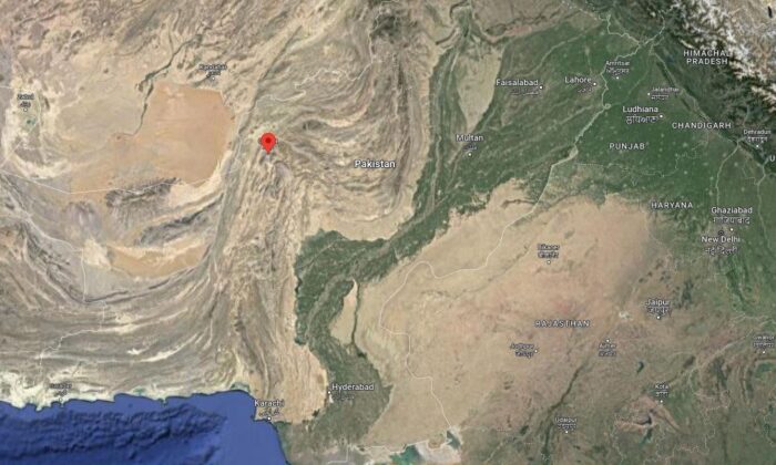 Location of the Quetta city in Pakistan in 2022. (Google Maps/Screenshot via The Epoch Times)