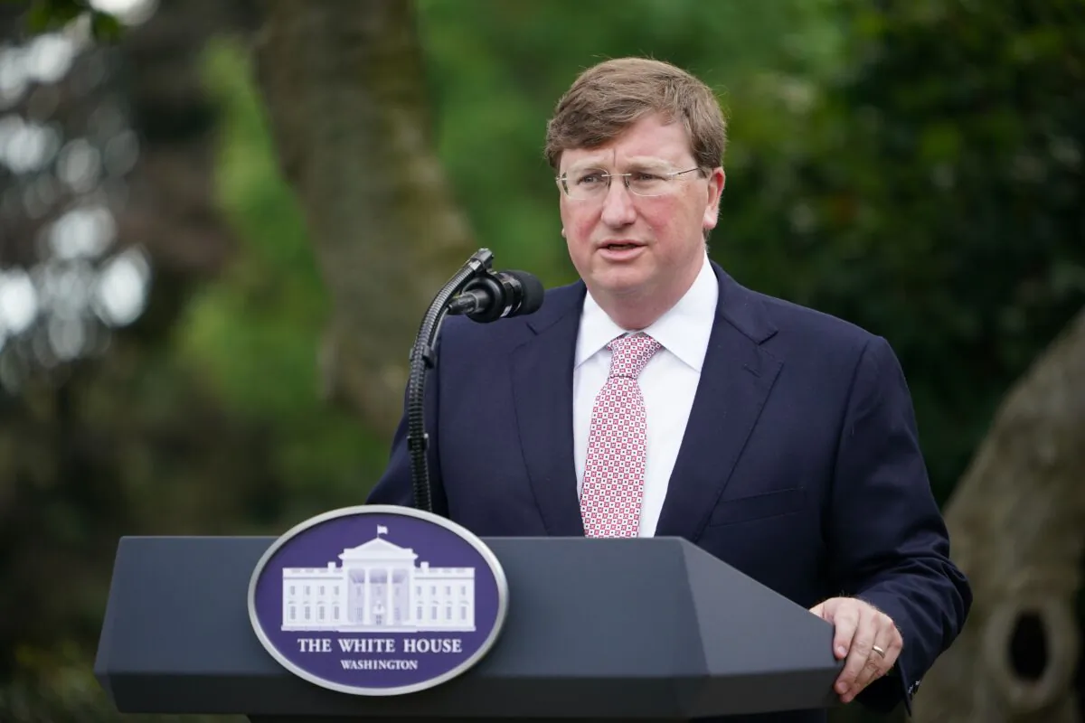 Mississippi Republican Gov. Tate Reeves, speaking at the White House in September 2020. (Mandel Ngan/AFP via Getty Images)