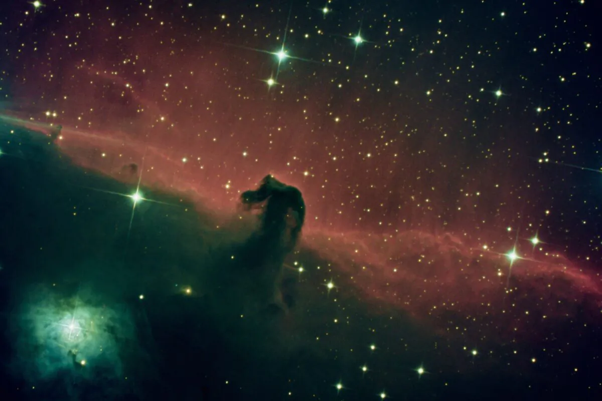 The Horsehead Nebula in the constellation Orion, as seen from New Mexico using long-exposure astrophotography.(Courtesy of John Myers)