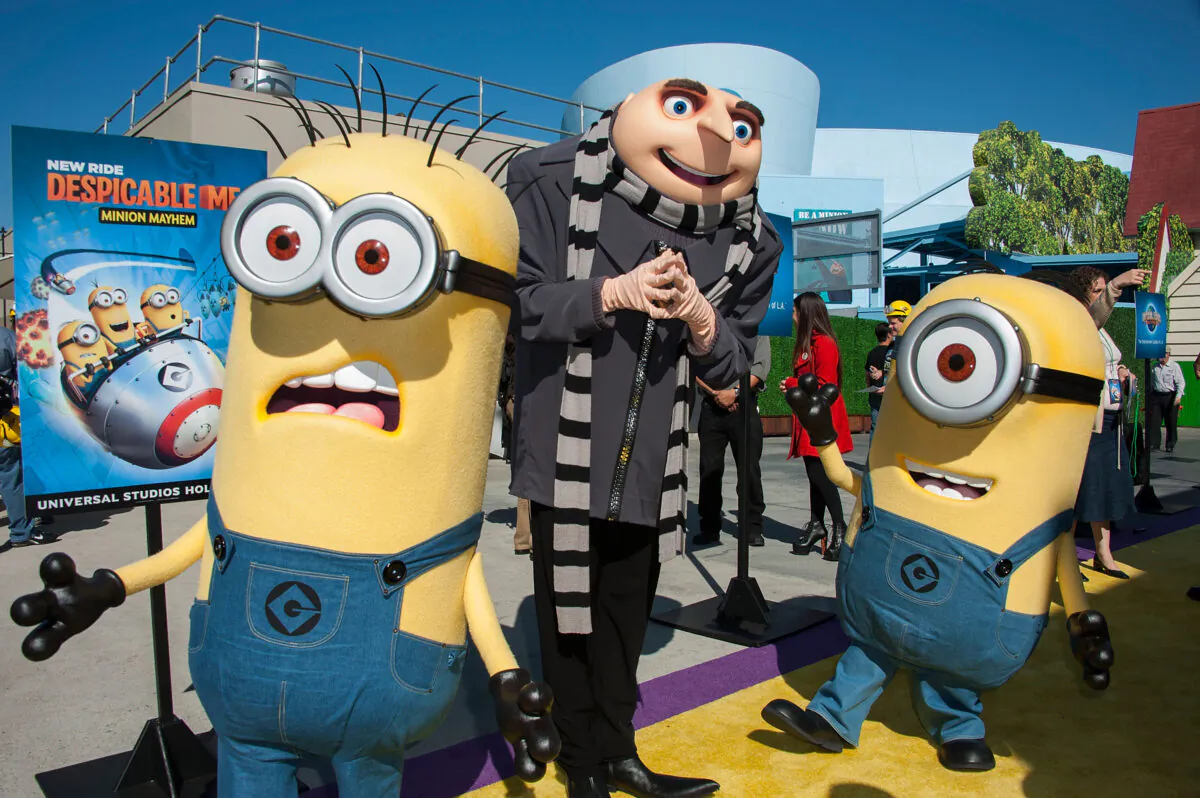 File photo showing mascots resembling characters from the Minions movie franchise at a premiere in Universal City, Calif., on April 11, 2014. (Valerie Macon/Getty Images)