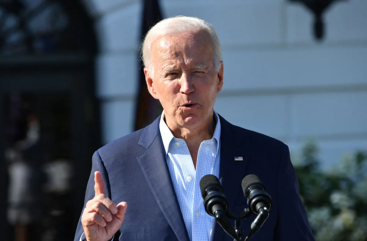 President Joe Biden delivers remarks in Washington on July 4, 2022. (Nicholas Kamm/AFP via Getty Images)