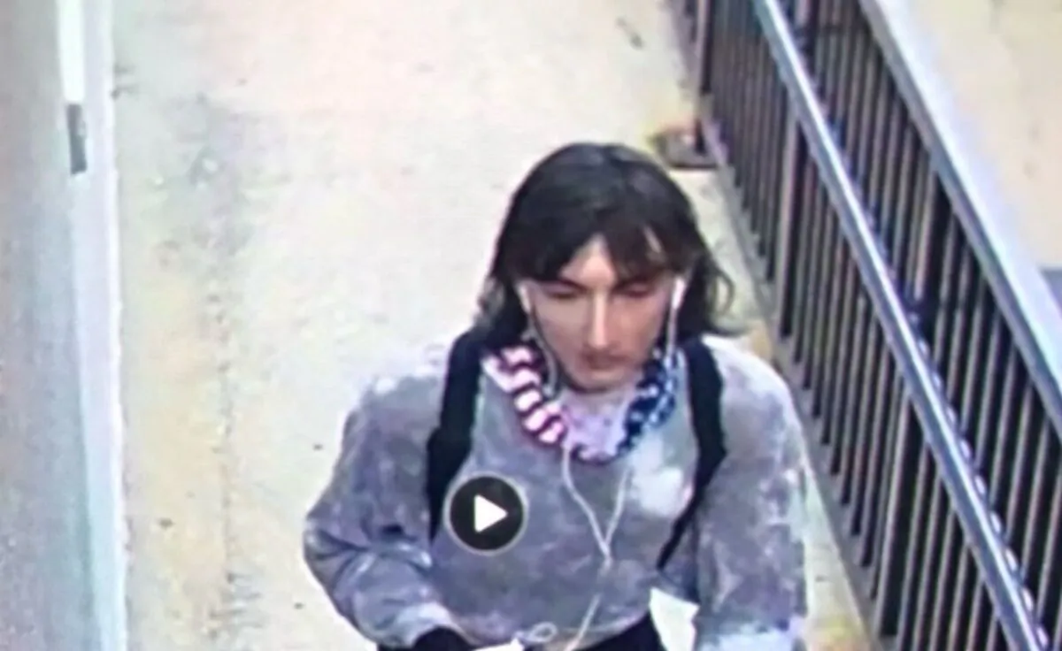 Police released a surveillance photo of the alleged gunman, Robert Crimo III, as he was fleeing the scene in Highland Park, Illinois, on July 4, 2022. (Lake County Sheriff's Office)