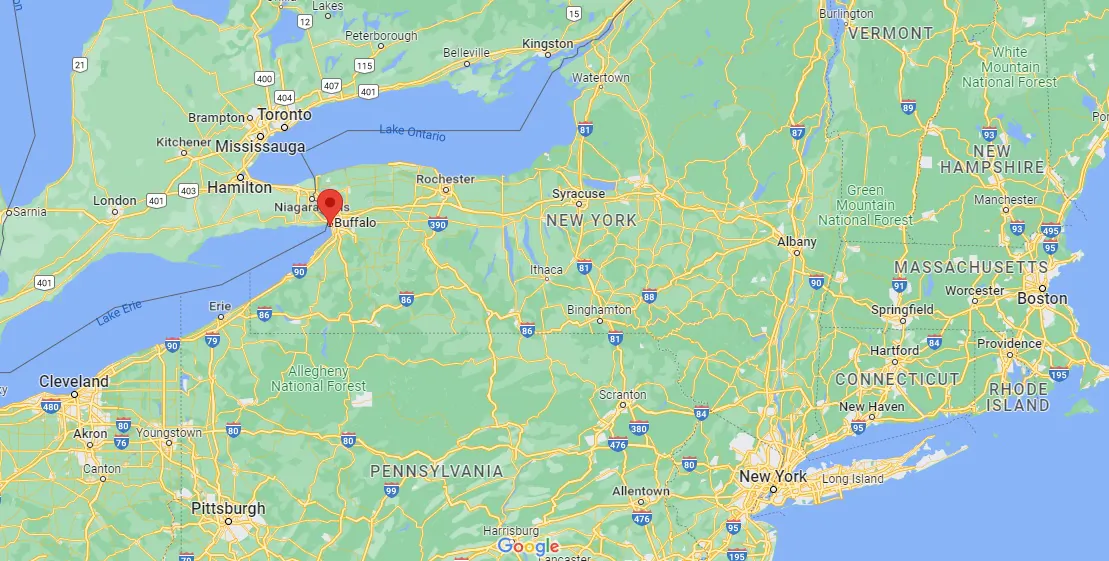 Buffalo, N.Y. (Screenshot/Google Maps via The Epoch Times)