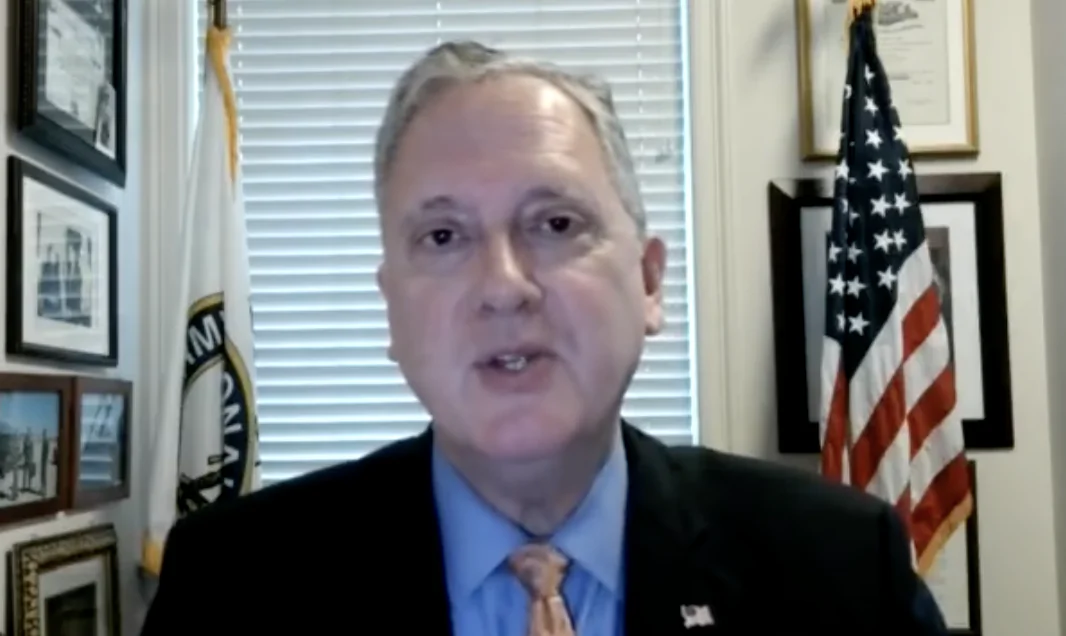 Chuck DeVore, vice president of the Texas Public Policy Foundation, in shown in this screenshot from his interview for NTD's "Capitol Report" program on July 6, 2022. (NTD)