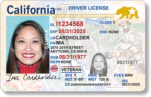 An example of a California Real ID. (Courtesy of the California Department of Motor Vehicles)