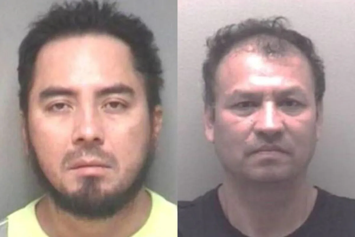 Rolman Balacarcel (L) and Julio Alvarado in mugshot photographs. (Richmond Police Department via The Epoch Times)