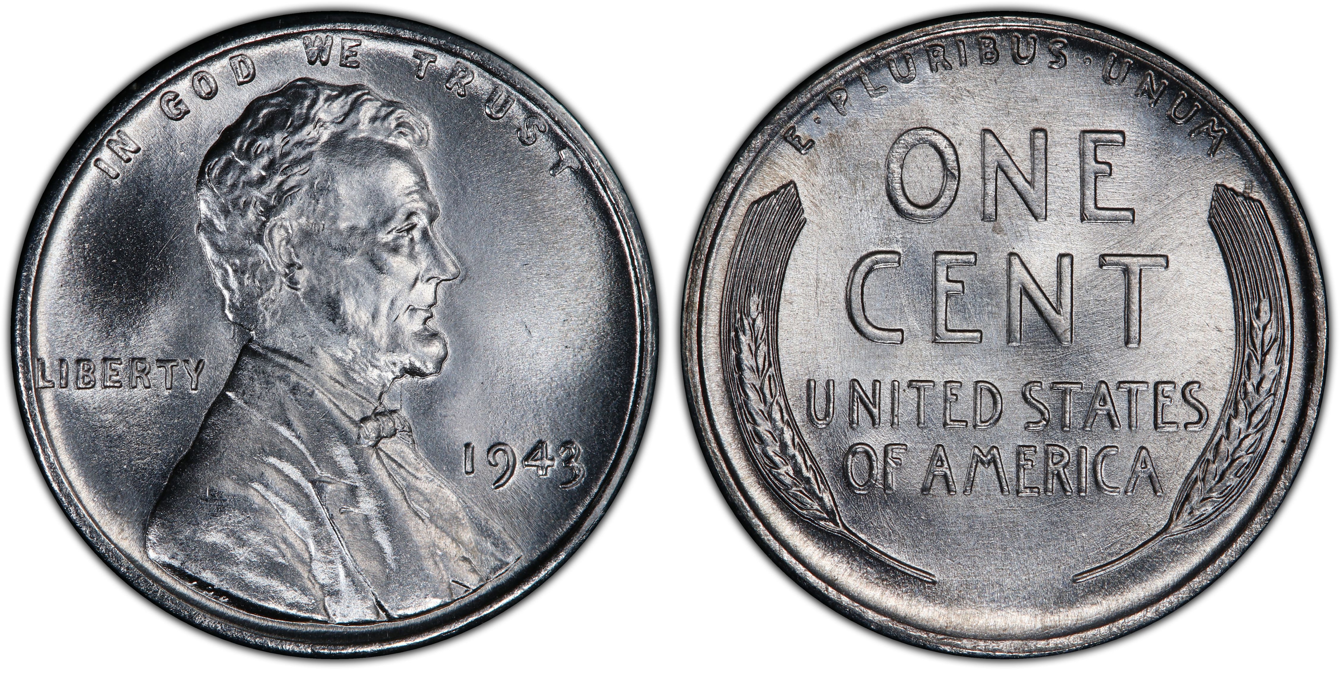 1943 Steel Lincoln Penny - Courtesy of Professional Coin Grading Services