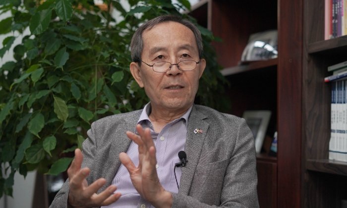 Chae Woo-seok, President of Korea’s Association of Defense Industry Studies, stressed that South Korea and the United States should form a defense alliance to ensure containment of China and North Korea in an interview with The Epoch Times on June 14, 2022. (Lee Yu-jeong/The Epoch Times)