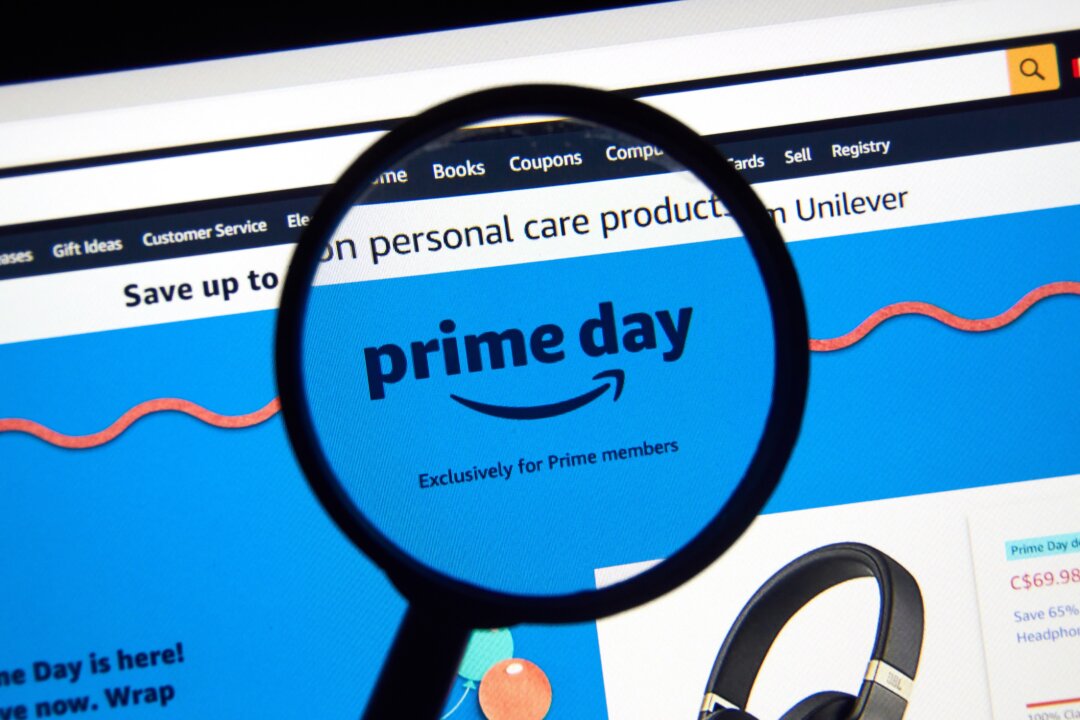 Amazon's website on Prime Day in a stock photo. (Dennizn/Shutterstock)