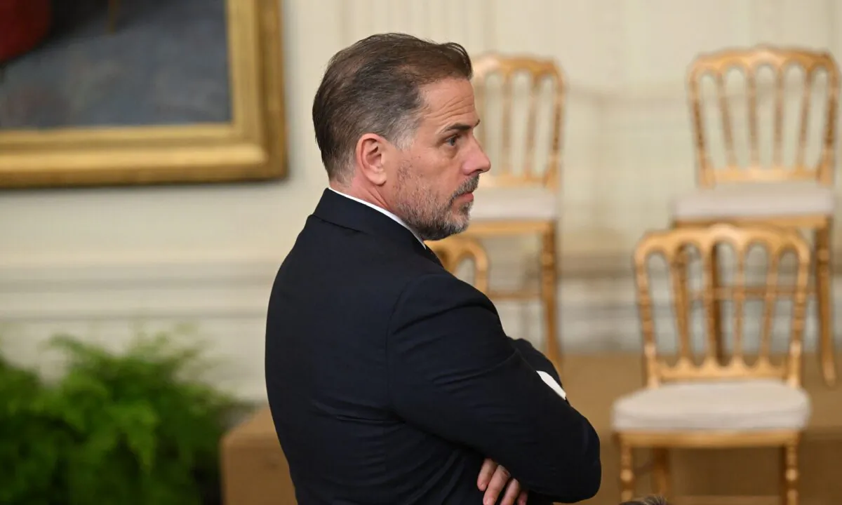 Hunter Biden attends a Presidential Medal of Freedom ceremony honoring 17 recipients, in the East Room of the White House in Washington, on July 7, 2022. (Saul Loeb/AFP via Getty Images)