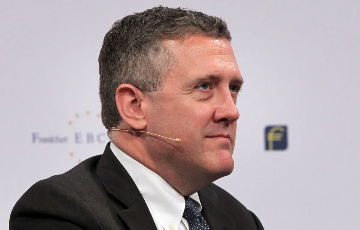 James Bullard, President and CEO of the Federal Reserve Bank of St. Louis, during the European Banking Congress EBC in Frankfurt, Germany, on Nov. 18, 2016. (Daniel Roland/AFP via Getty Images)