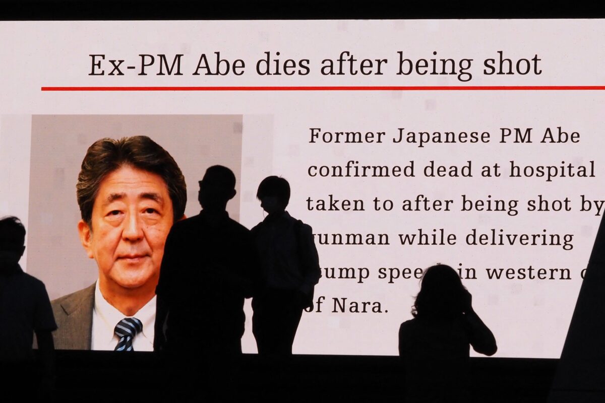 Abe assassinated