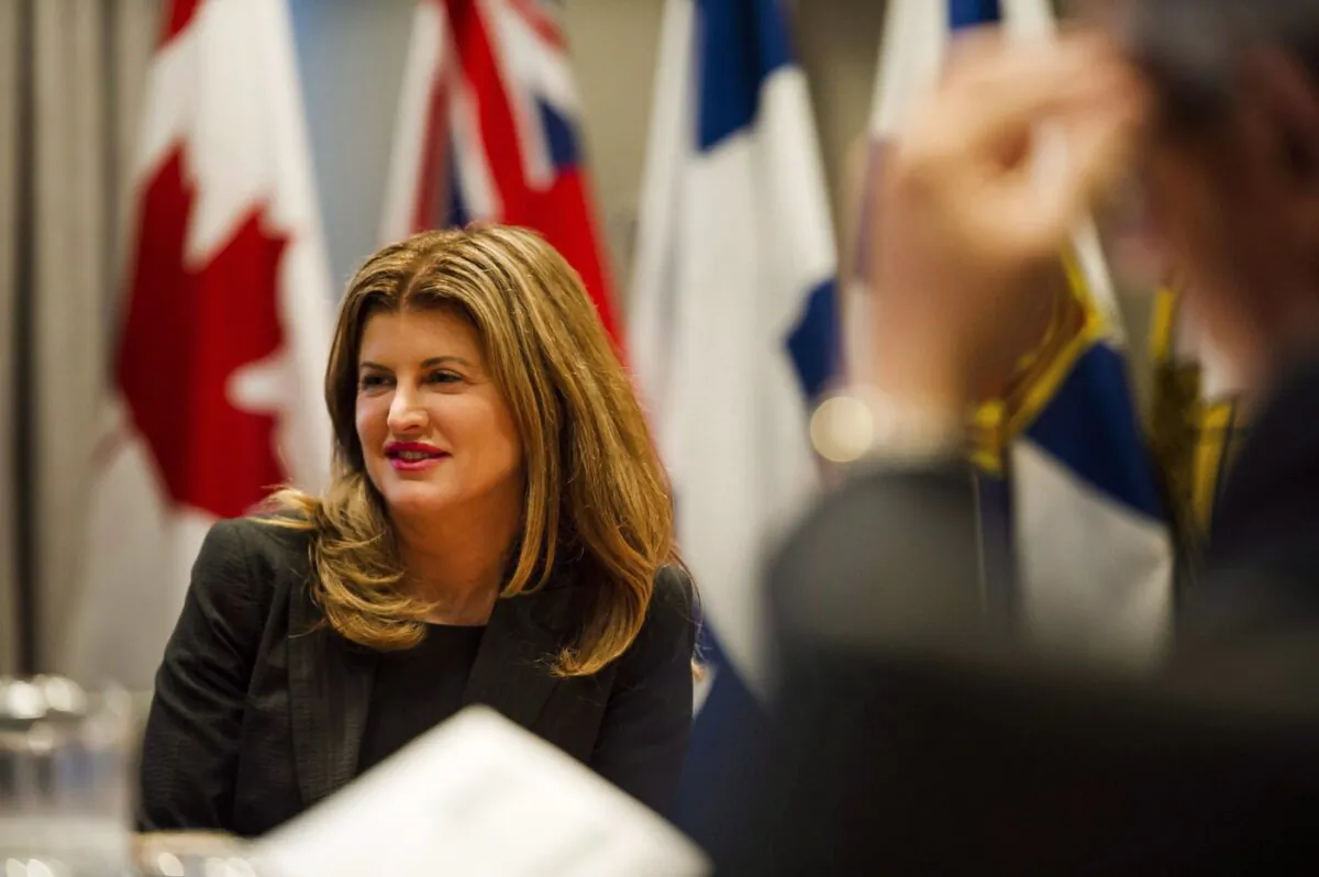 Former Conservative Party of Canada interim Leader Rona Ambrose participates in discussions on the modernization of the North American Free Trade Agreement in Toronto on Sept. 22, 2017. (The Canadian Press/Christopher Katsarov)