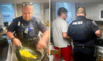 Touching Photo Shows Police Officer Responding to Man Who Needed a Friend to Talk To, Cooking Him Dinner