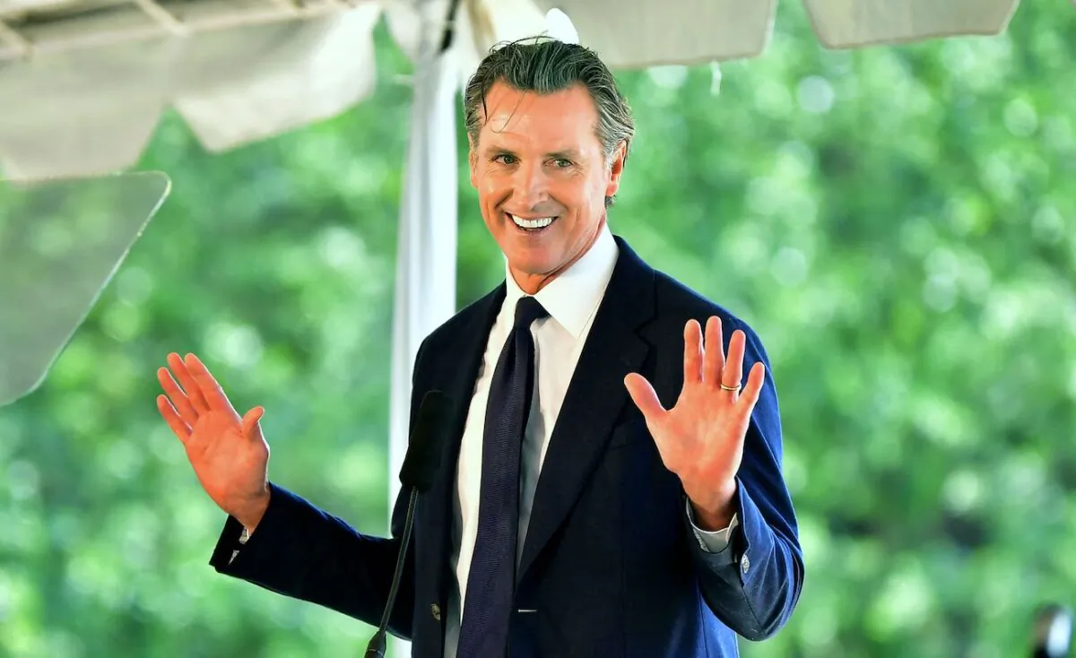 California Governor Gavin Newsom in Agoura Hills, Calif., on April 22, 2022. (AFP via Getty Images)
