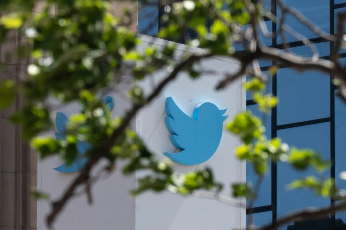 The Twitter headquarters in San Francisco on April 26, 2022. (Amy Osborne/AFP via Getty Images)