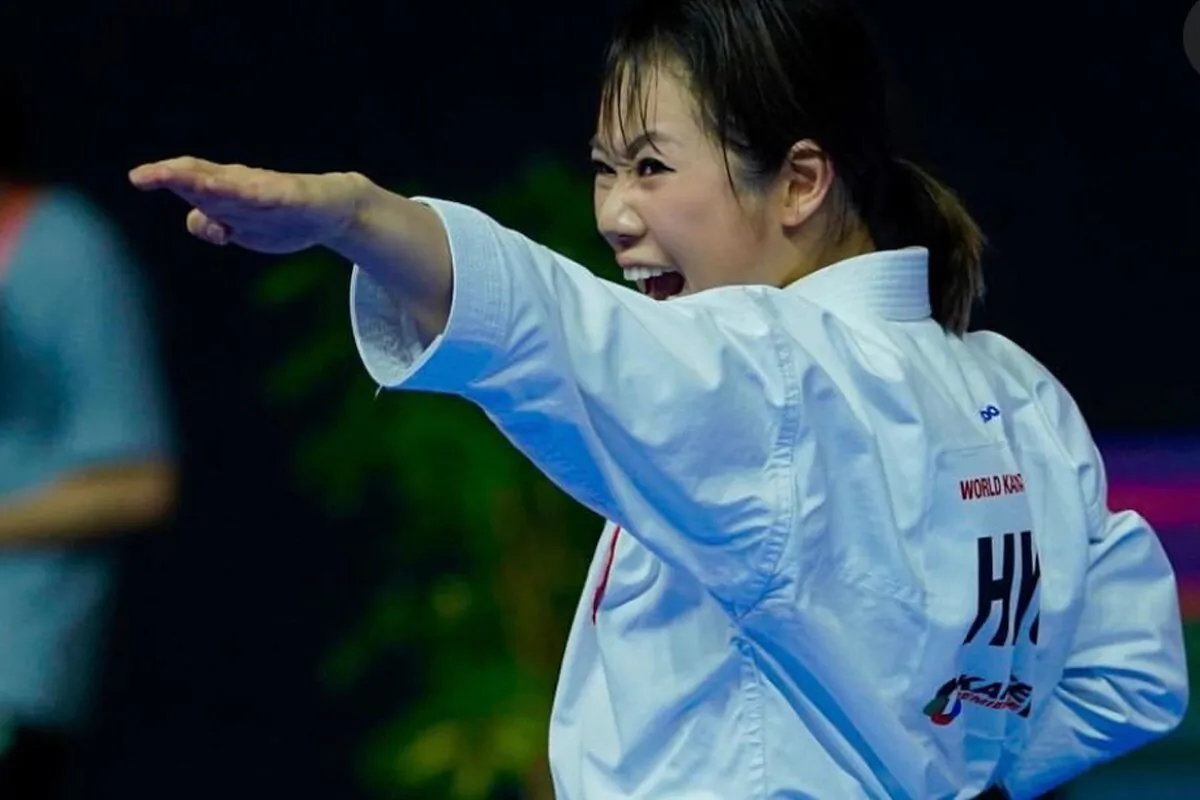 Hong Kong Karate competitor Olympic bronze winner Grace Lau Mo-sheung, defeated Carola Casale of Italy to win her first bronze at The World Games in Birmingham, Alabama, USA, on Friday, July 8, 2022. (Grace Lau Instagram photo)