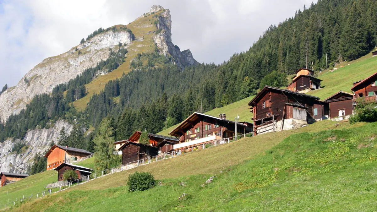 Gimmelwald, built in an avalanche zone, yet specializing in alpine tranquility. (Dominic Arizona Bonuccelli, Rick Steves' Europe)