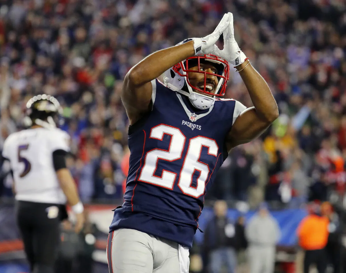 New England Patriots' Logan Ryan signals a safety during the team's NFL football game against the Baltimore Ravens in Foxborough, Mass., on Dec. 12, 2016. (Winslow Townson/AP Photo)
