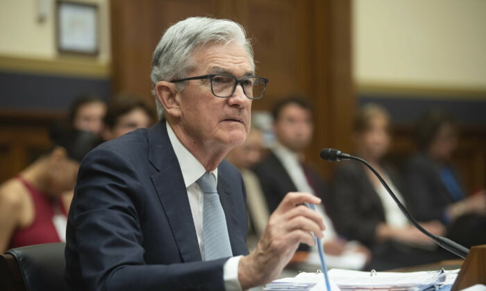 Federal Reserve Chairman Jerome Powell testifies before the House Financial Services Committee in Washington, on June 23, 2022. (Kevin Wolf/AP Photo)