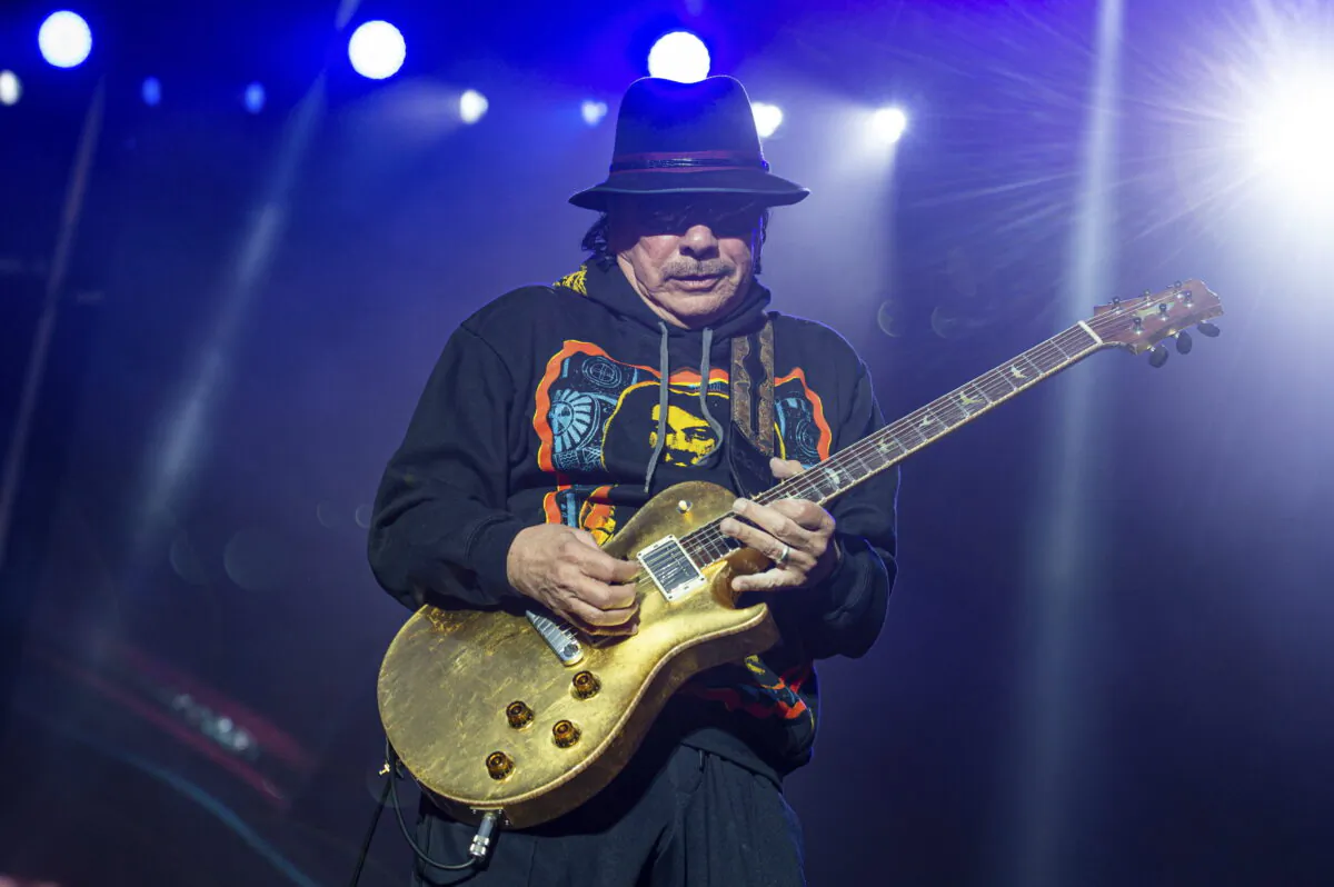 Carlos Santana performs at the BottleRock Napa Valley Music Festival in Napa, Calif., on May 26, 2019. (Amy Harris/Invision/AP, File)
