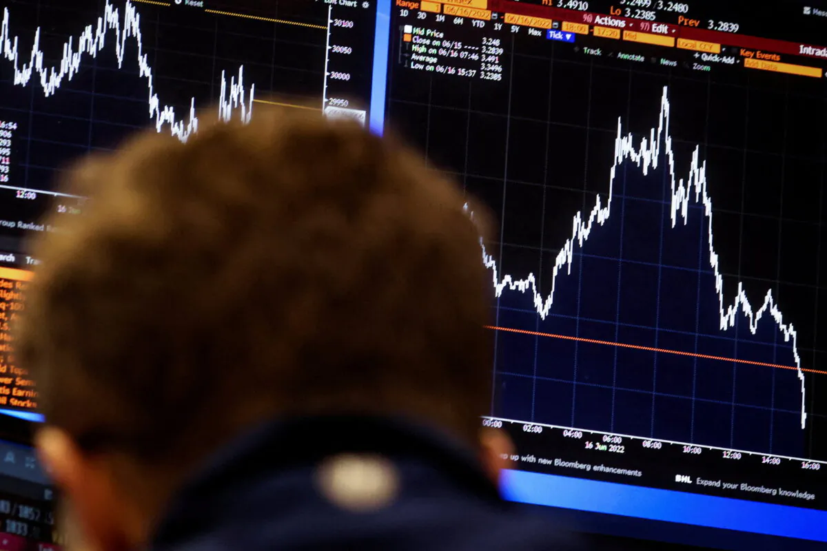 A trader works on the floor of the New York Stock Exchange (NYSE) in New York City, U.S., June 16, 2022. (Reuters/Brendan McDermid)