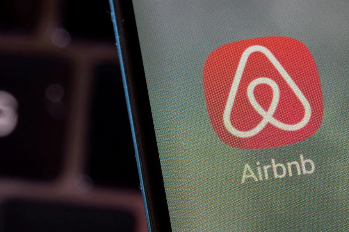 Airbnb app on a smartphone in this photo illustration taken on Feb. 27, 2022. (Dado Ruvic/Illustration/Reuters)