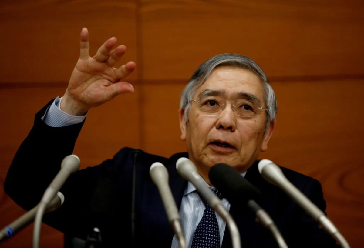 Bank of Japan Governor Haruhiko Kuroda speaks at a news conference in Tokyo, Japan, on Dec. 19, 2019. (Kim Kyung-Hoon/Reuters)